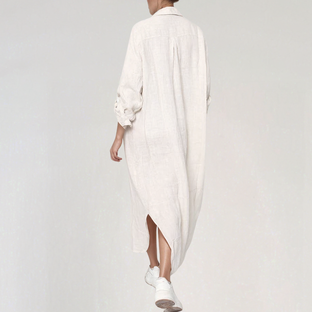 Linen Maxi Shirt Dress