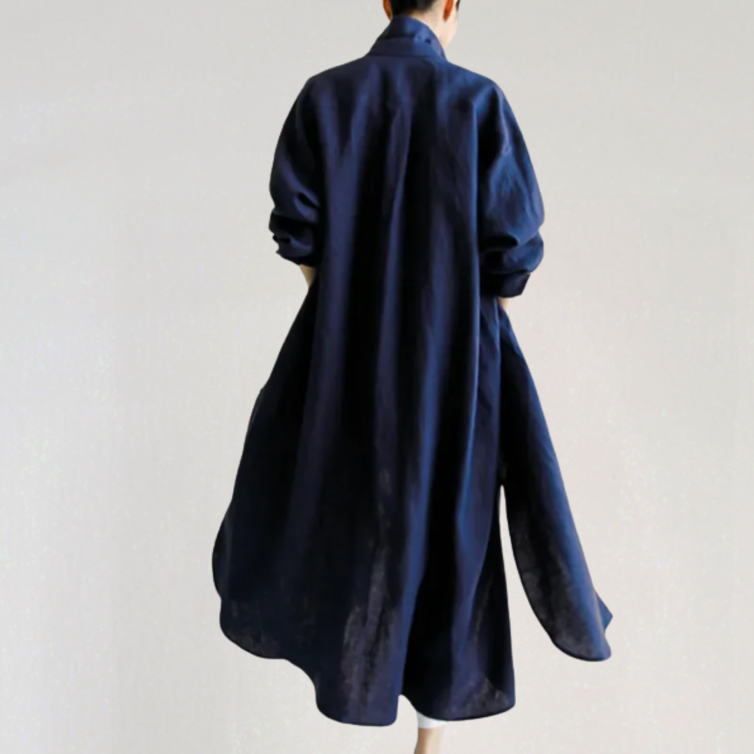 Linen Maxi Shirt Dress