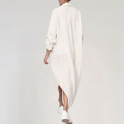 Linen Maxi Shirt Dress