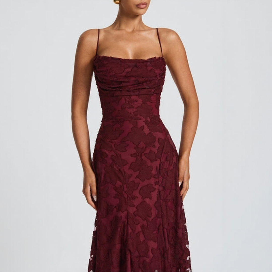 Floral Spaghetti Strap Maxi Dress